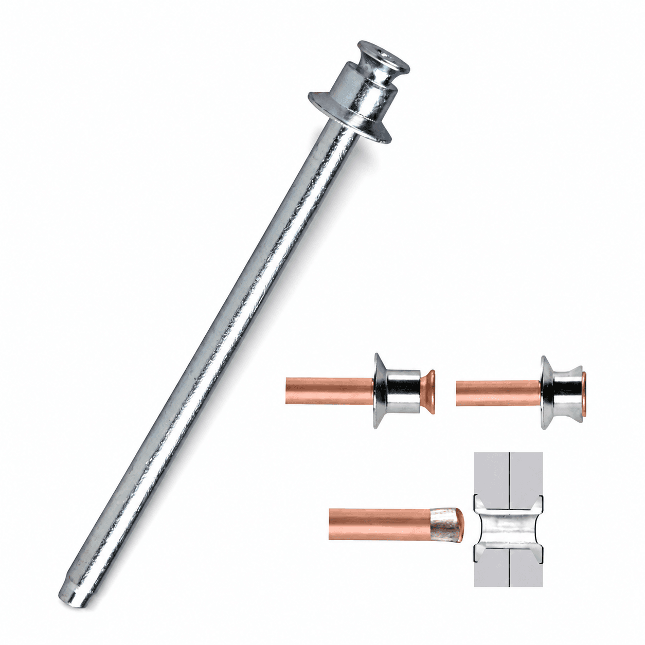Микро заклёпка 3,2 x 3,4 x 5,0 Zn