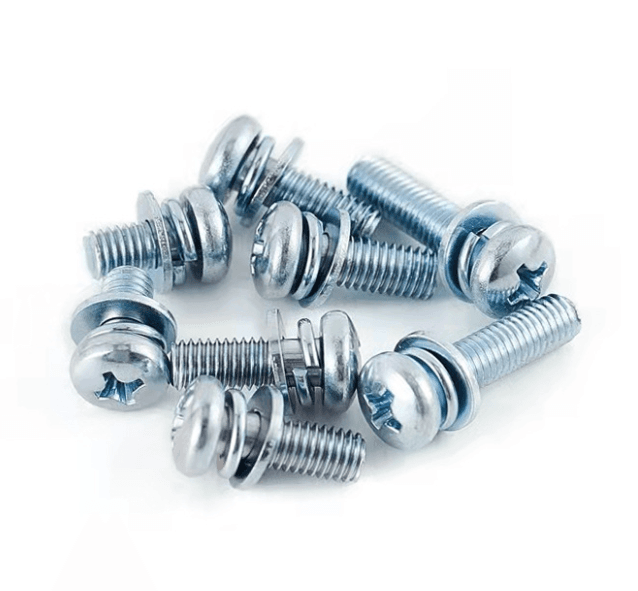 Винт DIN6900-3 М3*6 комбинированный (шайба, гровер) оцинк.