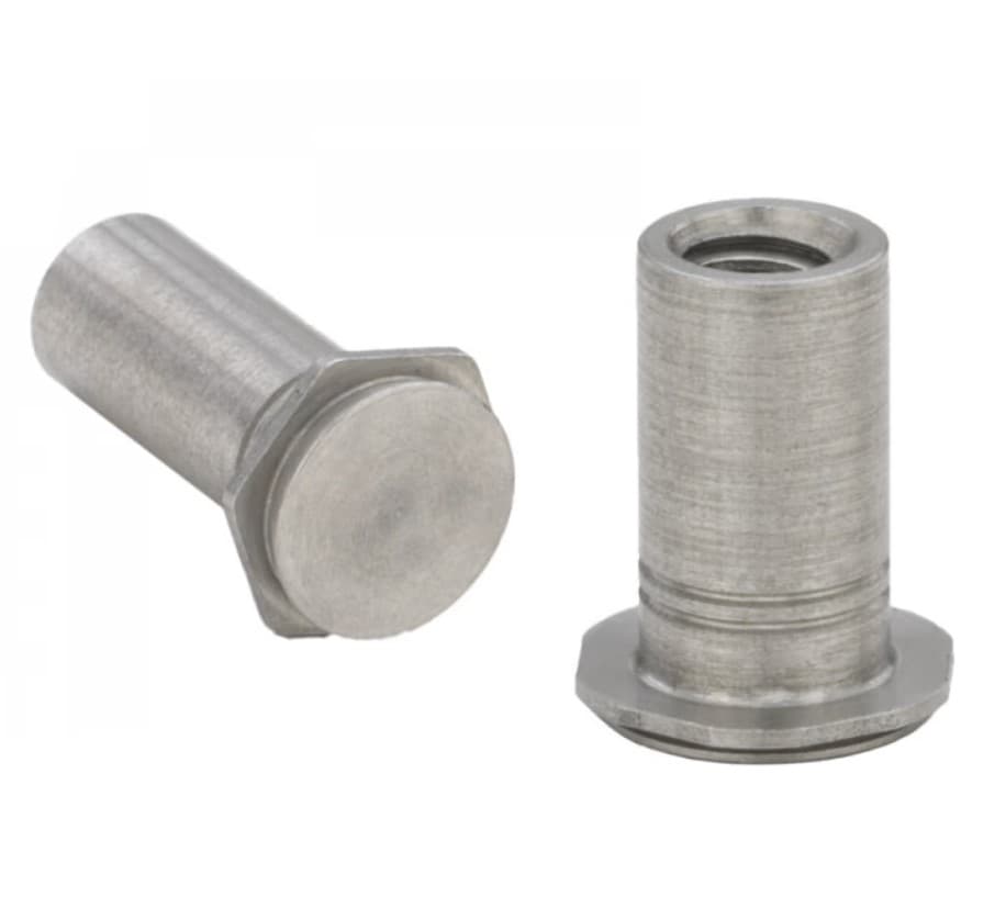 CSOS-M4-25 Втулка резьбовая запрессовочная проходная M4 х 25 нержавеющая сталь